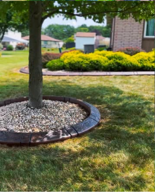 Decorative curbing ring around a tree